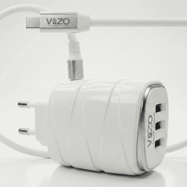 VIZO V16 Triple Port Charger (Type c) –18W Fast Charging