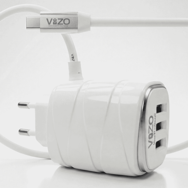 VIZO V16 Triple Port Charger (Micro USB) – 18W Fast Charging
