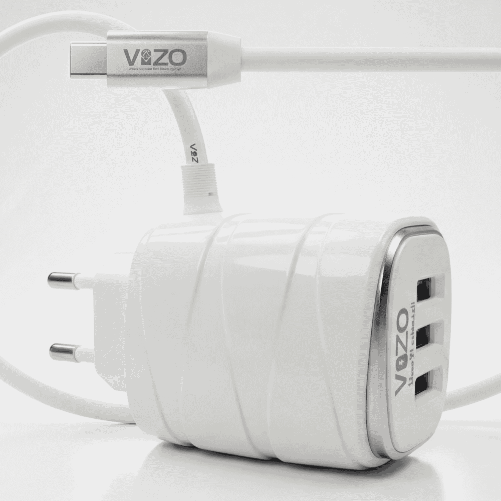 VIZO V16 Triple Port Charger (Micro USB) – 18W Fast Charging