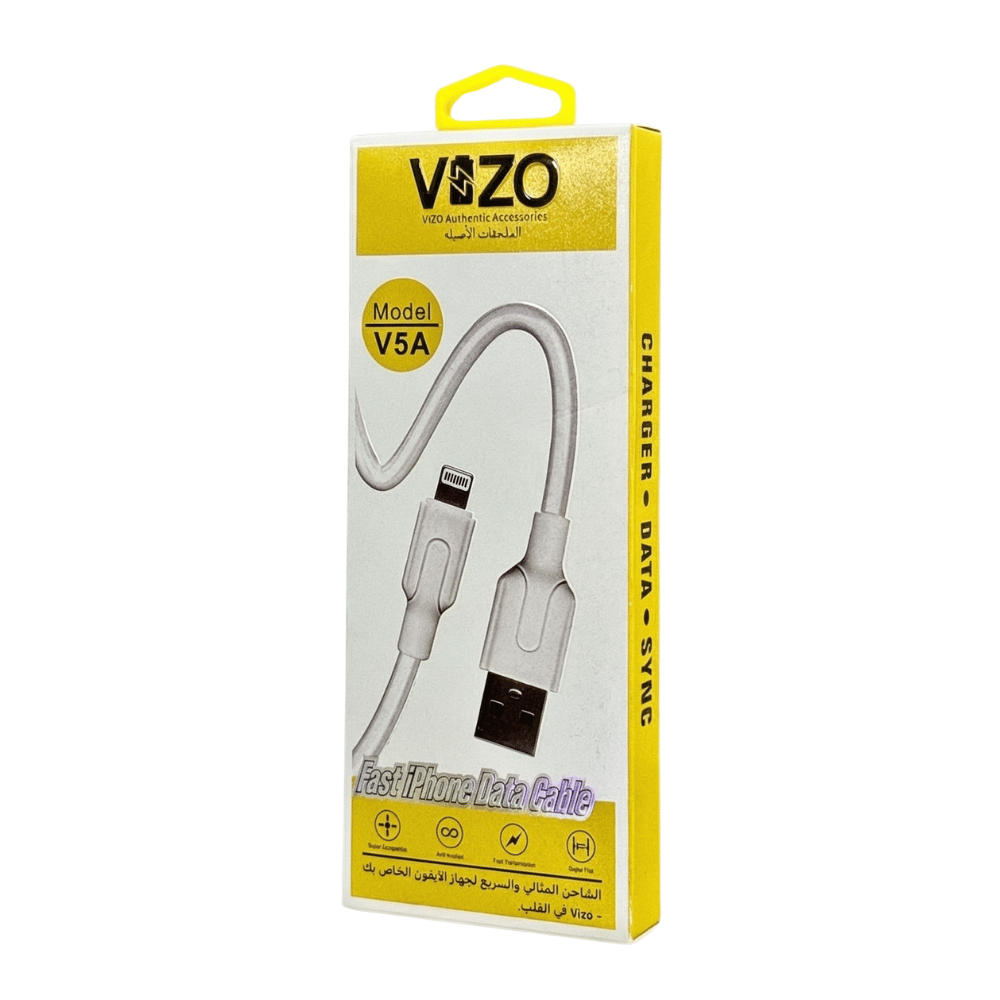 VIZO V5A iPhone Fast Charging Data Cable – 3A Fast Sync for All iPhone Models, Durable & Reliable Image 3