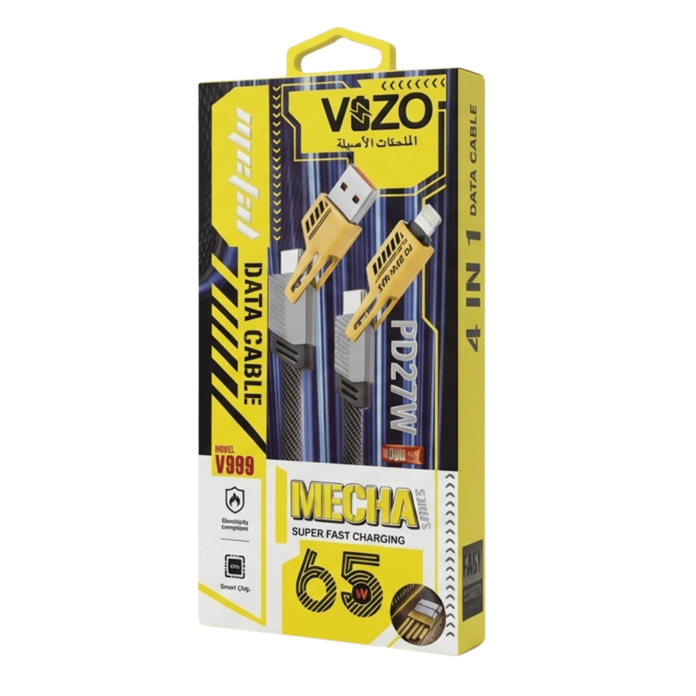 V999 4 in 1 Cable iPhone Type C Fast Charging – 160 Copper Core 27W 65W 1 1M | Pakistan Image 5