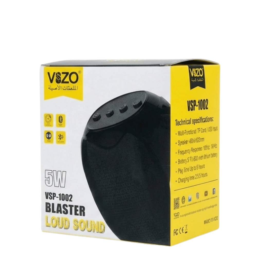 VSP 1002 Blaster Portable Speaker – 5W Loud Sound, 5H Playtime, TF Card & USB Support | Pakistan Image 5