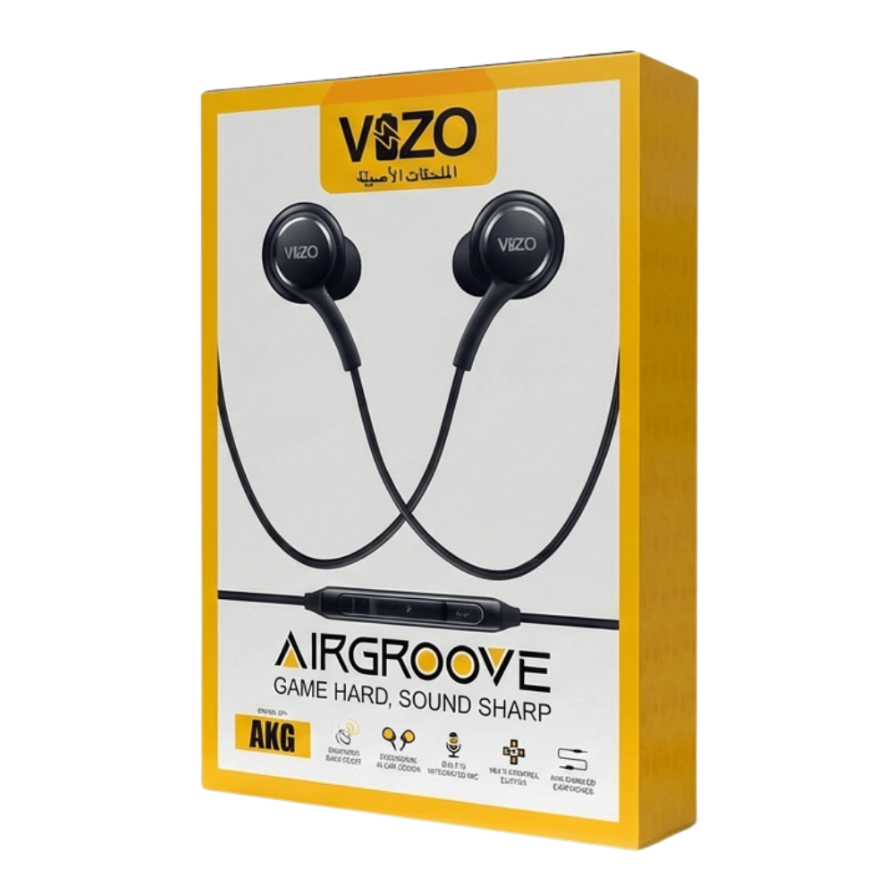 VIZO AIRGOOVE AKG Handsfree Super Bass – 5U Copper Speaker, Metal Smart Jack & Gaming Stereo | Pakistan Image 2