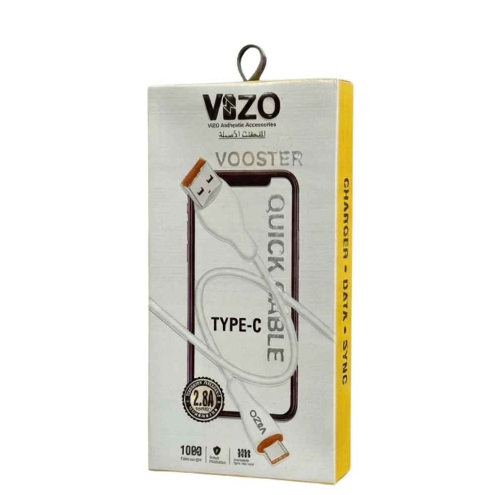 VOOSTER Type C Fast Charging Cable – 2 8A Fast Charging, High Compatibility & Data Sync | Pakistan Image 3