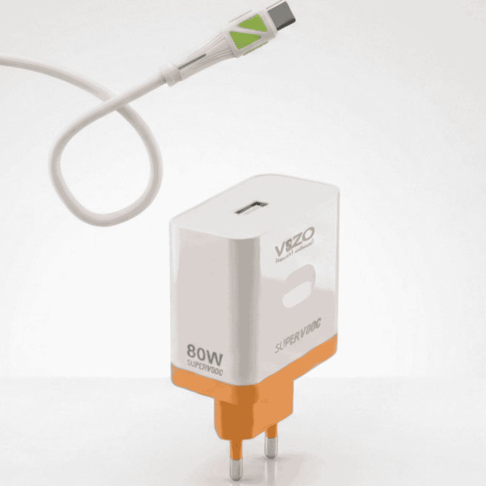 80W Charger Max with Type C Cable – Ultimate Super Fast Charging Support for OPPO, OnePlus & Infinix Devices Image 2