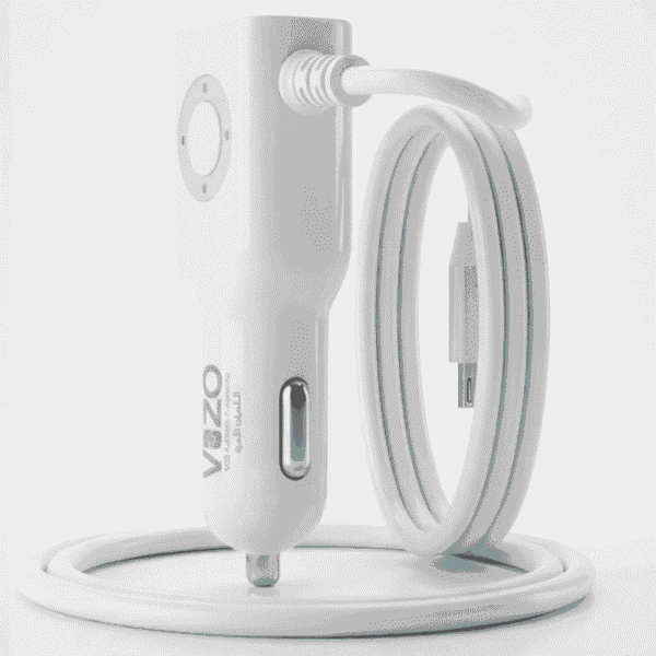 VIZO Diamond Car Charger – 4 Anti Gate Lights with Speed Detection & Smart Connectivity Sensor | USB Port + Built in Micro Cable