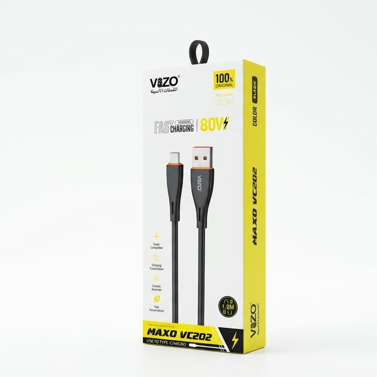 MAXO VC202 Micro USB Fast Charging Cable – 80W Super Fast Charging & 480Mbps Data Transfer | Pakistan Image 4