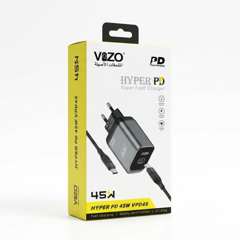HYPER PD 45W Type C Fast Charger – PD 3 0 Flash Charging with Advanced Protection | Pakistan Image 4