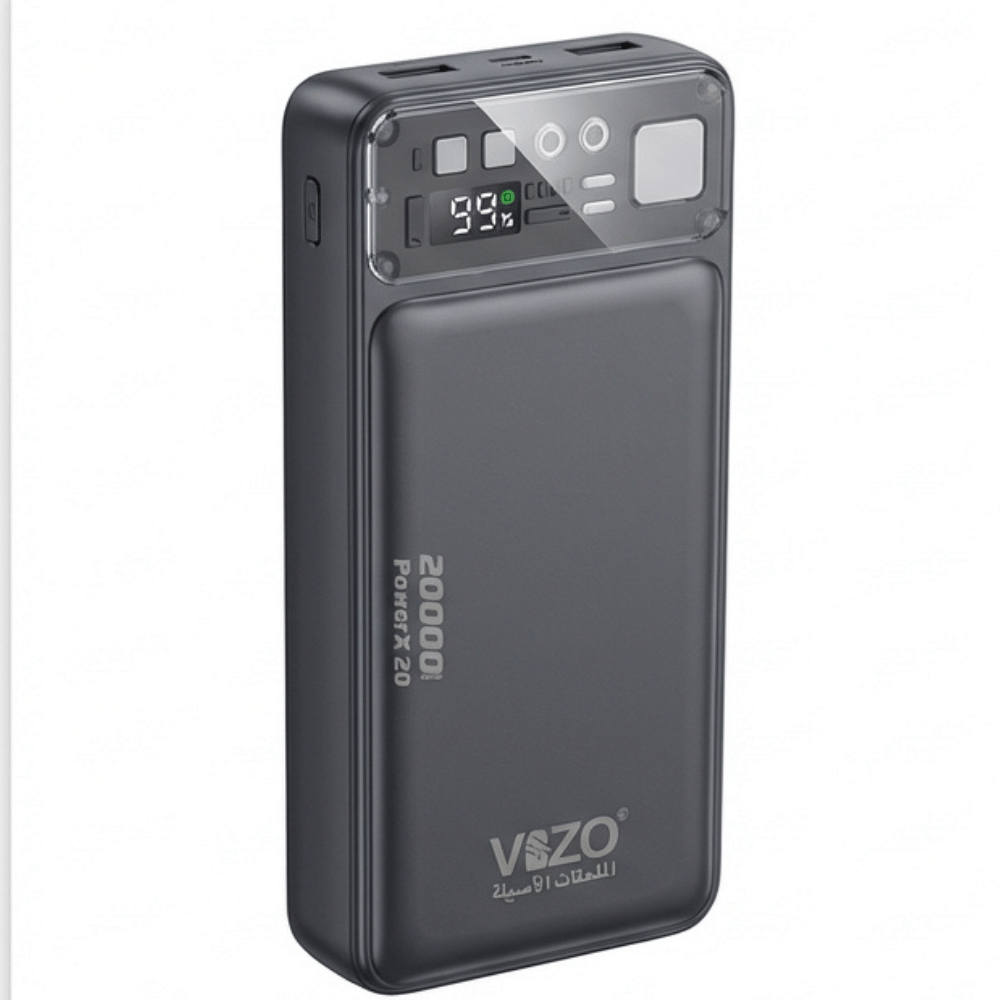 PowerX 20 (VPB P20) – 20000mAh 22 5W Super Fast Charging Power Bank with Built In Cables & Digital Display