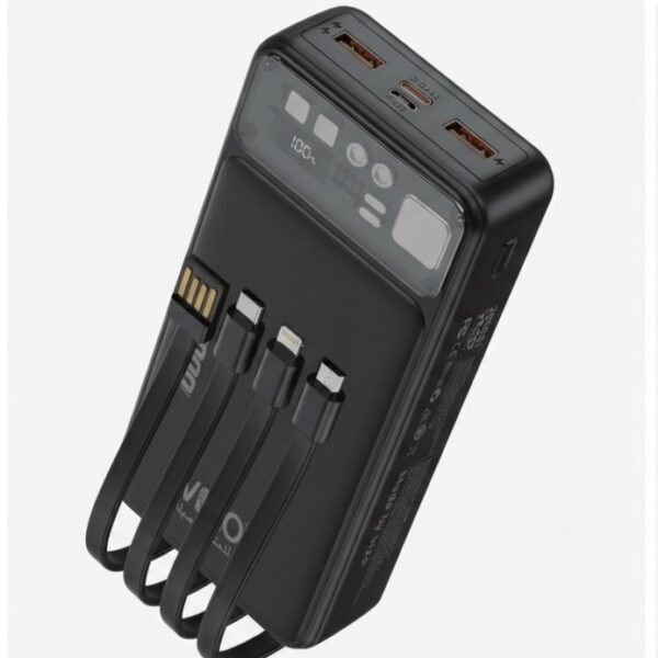 PowerX 20 (VPB P20) – 20000mAh 22 5W Super Fast Charging Power Bank with Built In Cables & Digital Display