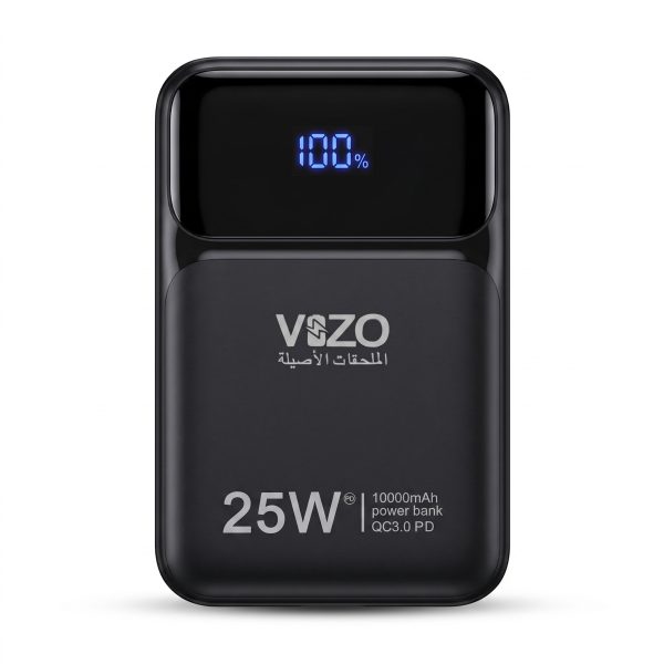VIZO VOLT MINI 10000mAh Power Bank | 25W PD Fast Charging | Universal Mobile Support | High Capacity Portable Charger